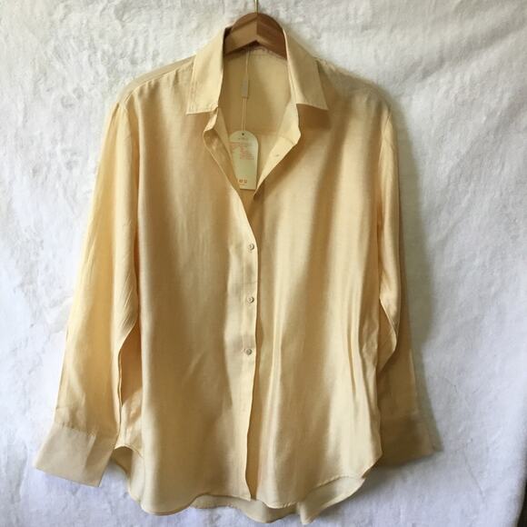 With.It Yellow Long-Sleeve Button Shirt - Picture 2 of 14
